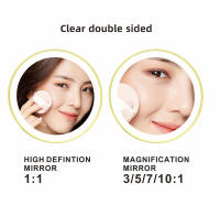 Espejo De Maquillaje Montado En La Pared 8 Pulgadas Negro Con Luz LED De 3X-10X Magnificación Doble Cara Para Baño Y Cosméticos - details 15