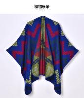 2024 Otoño e Invierno, chal grueso de jacquard simple y elegante para mujer, capa cálida con abertura tejida - details 3