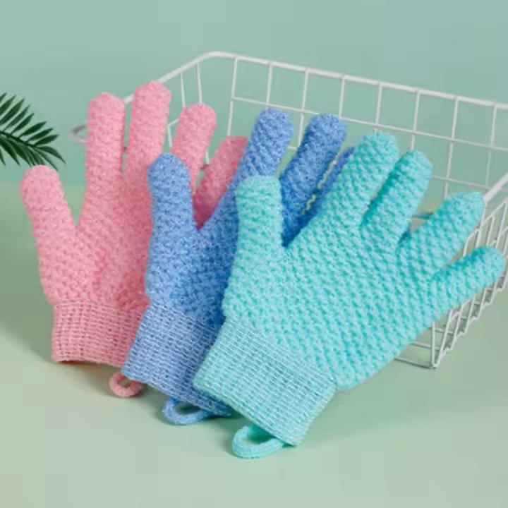 Guantes De Baño Creativos Con Cinco Dedos Para Masaje Corporal Espuma Desodorante Y Esfuerzo Elasticidad Y Limpieza - 1