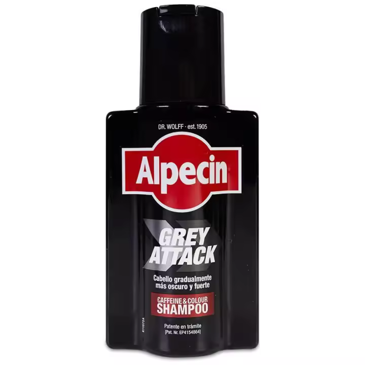 Alpecin Grey Attack Champú Anticaída Cafeína Y Color, 200 Ml - 1