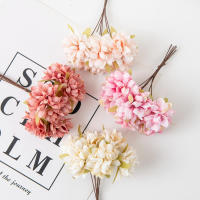 6Pcs Flores Artificiales De Seda Mini Carnations 11Cm Para Bodas Artesanía Wreath Accesorios Navidad DIY Decoración Del Hogar Scrapbooking - details 14