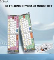 Teclado Y Ratón Plegables Bluetooth 5.1 Modos Doble Transparente Recargable Portátil Para Viajes Compatible Con Laptop - details 0