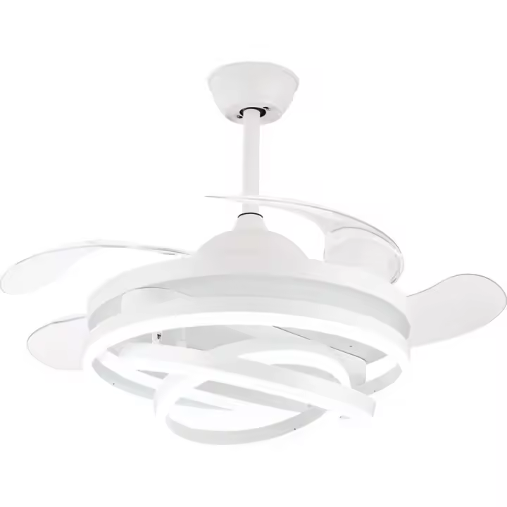 Ventilador de Techo SFERA con Motor DC y 3 Anillos de Luz LED 36W (3000K, 4000K, 6500K) + Control Remoto - BEL AIR HOME - 1