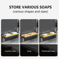 Soporte Para Jabón Doble Rejilla Adherente Al Muro De 4 Colores Organizador De Drenaje Para Baño Y Cocina Resistente Al Deslizamiento - details 8