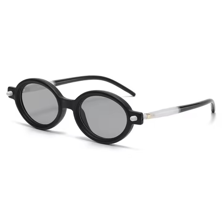 Gafas De Sol Redondas Pequeñas Y Ovaladas Moda Retro Para Hombres Gafas De Sol Hip Hop Para Playa Viajes Streetwear Con Marco Redondo Tendencia Unisex - 1