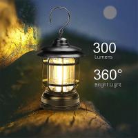 Retro Tent Camping Light Led Outdoor Portable Rechargeable Night Lamp New - details 1