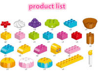 Conjunto De Bloques De Construcción Grande 29pcs Serie Amigos DIY Creativo Soñar Helado Kawaii Juguetes Para Niñas Regalo De Cumpleaños - details 0