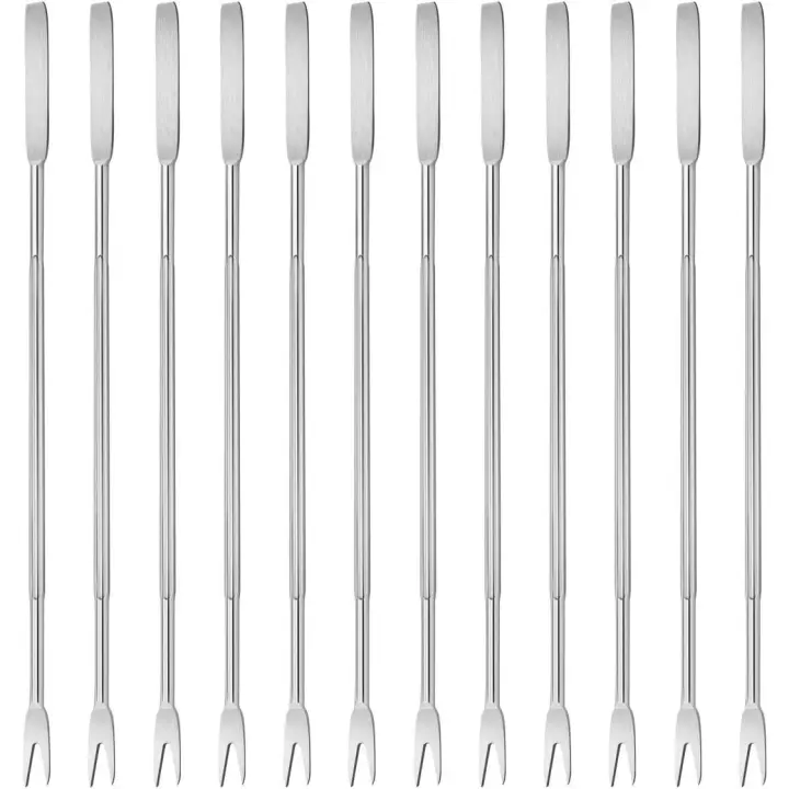 12 piezas de tenedores para cangrejos y mariscos de acero inoxidable y herramienta para cascanueces de cocina - 1