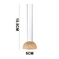 Vaso Hidroponico Transparente Con Base De Bambú Resistente Al Agua Para Decoración De Plantas En El Hogar Moderno Y Espacioso Juego De Flores Y Bonsái Para Mesa - details 1
