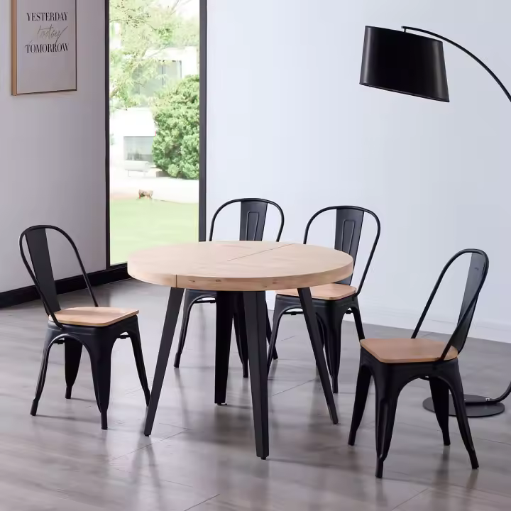 Mesa de comedor Berg extensible diseño redondo 76x100-140-180x100 cm Adec - 1