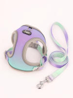 Harnés Para Perro De Tamaño Pequeño Y Medio Con Correa Ombre Set De Harnés Y Correa Para Mascotas Material Poliéster - details 3