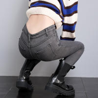 Nuevas Jeans Térmicas Para Mujer Invierno Con Forro De Plush Cálidos Y Elásticos Skinny Denim Gruesos Para Estudiantes Trousers De Madre Con Fur - details 30