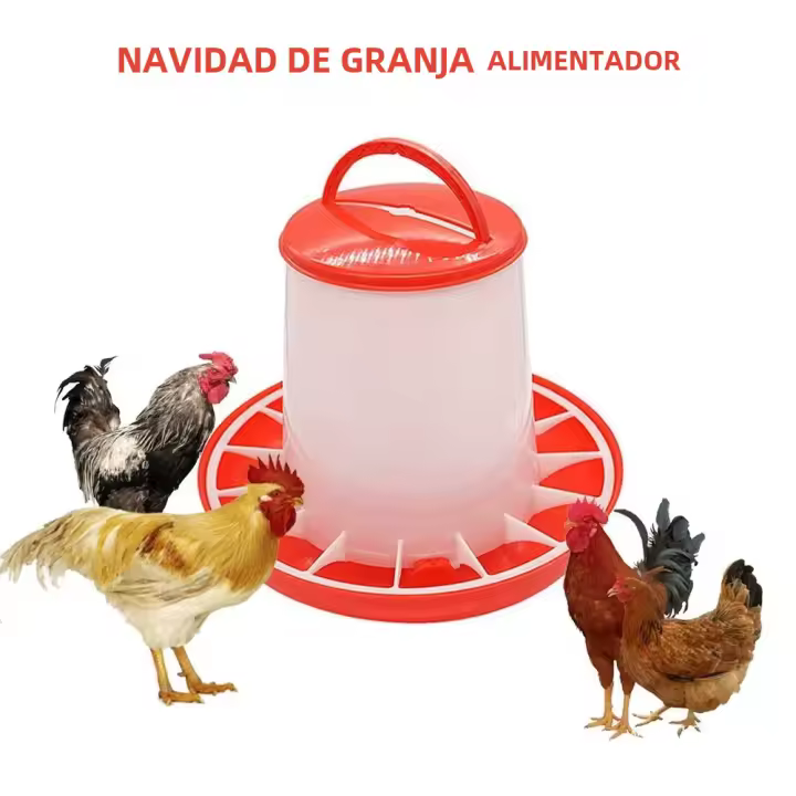 Alimentador De Pollo Plástico Reutilizable De 1.5Kg Agua Y Alimento Para Ponedoras De Huevo Herramienta Para Animales De Granja Suministros Agrícolas - 1