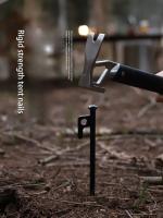 Juego De 8 Piezas De Palos De Tenda Duros De Acero De Alta Resistencia Con Agujero Negro Para Fijación De Tenda Camping Al Aire Libre Picnic - details 0