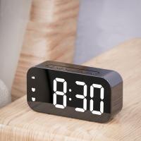 Reloj despertador LED con Control de voz, dispositivo Digital electrónico con enchufe, alarmas duales, temperatura, reloj de mesa, ajuste de brillo 12/24H - details 0