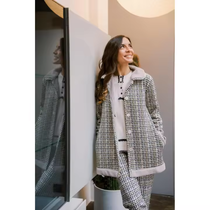 EGATEX CHAQUETA BORREGUITO PATA DE GALLO 232509 - 1