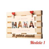 Peluchilandia, Regalo Original día de la Madre, marco madera + osito peluche personalizados. Envío 24/48 horas a tu casa. - details 0