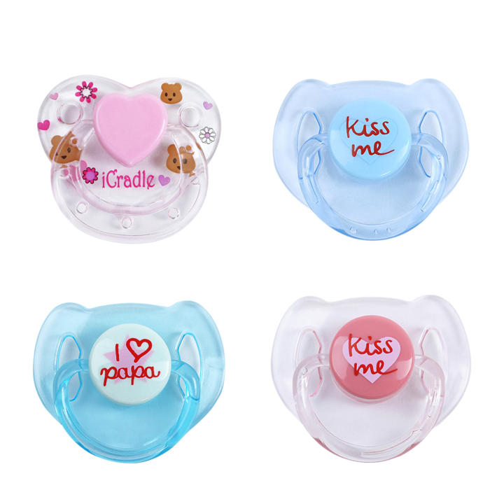 4Pcs/Lot Suministros De Muñecos Reales Pacificador Magnético Para Bebés Accesorios De Muñecos Reales De Silicona Libres De Químicos Para Niños