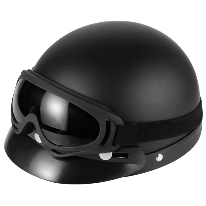 Casco De Cuero Vintage Para Harley Para Hombres Y Mujeres Casco De Invierno Cálido Universal Ligero Medio Para Bicicletas Eléctricas Regalo Genial - 1