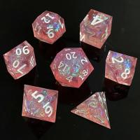 Juego De 7 Dados De Resina En Formas Poliedras Multicolor Para Juegos De Mesa Y Decoración Del Hogar Juguete De Rol Para Niños Y Adultos - details 5