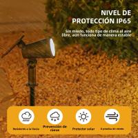 Luces De Punto Solar RGB 9 LED IP65 Impermeables Para Exterior Ajustable Brillo Jardín Yard Palmas Árboles Paisaje Solar - details 1