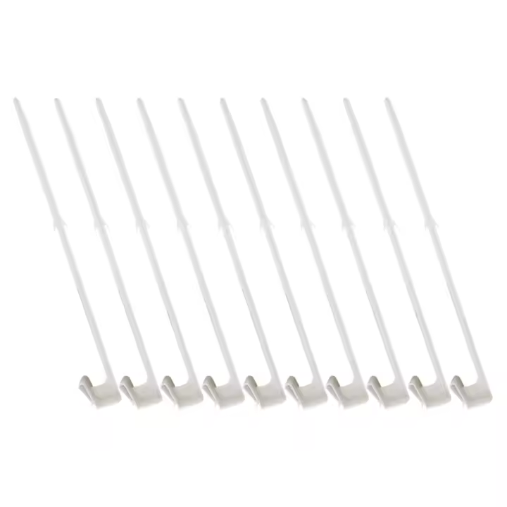 10pcs Marco De Bandera Para Vehículo Plástico Poles De Ventana De Coche Sin Banderas Blanco Accesorios Para Automóvil - 1
