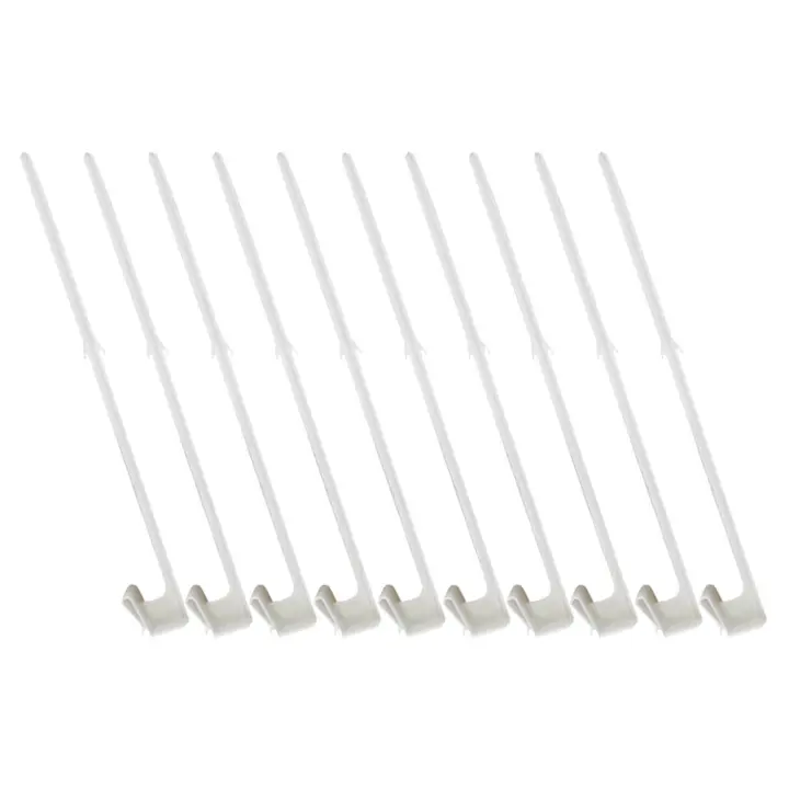 10pcs Marco De Bandera Para Vehículo Plástico Poles De Ventana De Coche Sin Banderas Blanco Accesorios Para Automóvil - 1