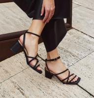 Paloma Wang sandalias doradas de tacòn para vestir con tiras cruzadas - details 12