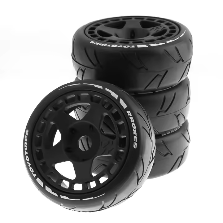 Rueda De Plástico Con Neumático De Goma De 105mm Para Coche RC 1/8 Rally off Road HSP ZD Racing HPI WLtoys ARRMA SHE ZI Incluye Adaptador De 17mm - 1