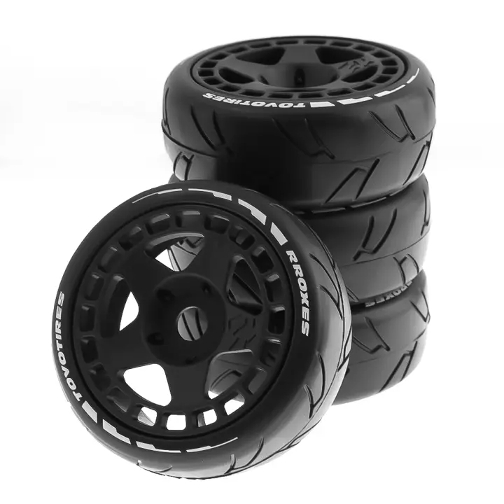 Rueda De Plástico Con Neumático De Goma De 105mm Para Coche RC 1/8 Rally off Road HSP ZD Racing HPI WLtoys ARRMA SHE ZI Incluye Adaptador De 17mm - 1