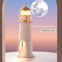 Lámpara De Proyección De Faro De Luna Con Sensor De Movimiento Luz Nocturna Recargable USB Iluminación De Dormitorio Lámpara De Lado Para La Cama - details 0