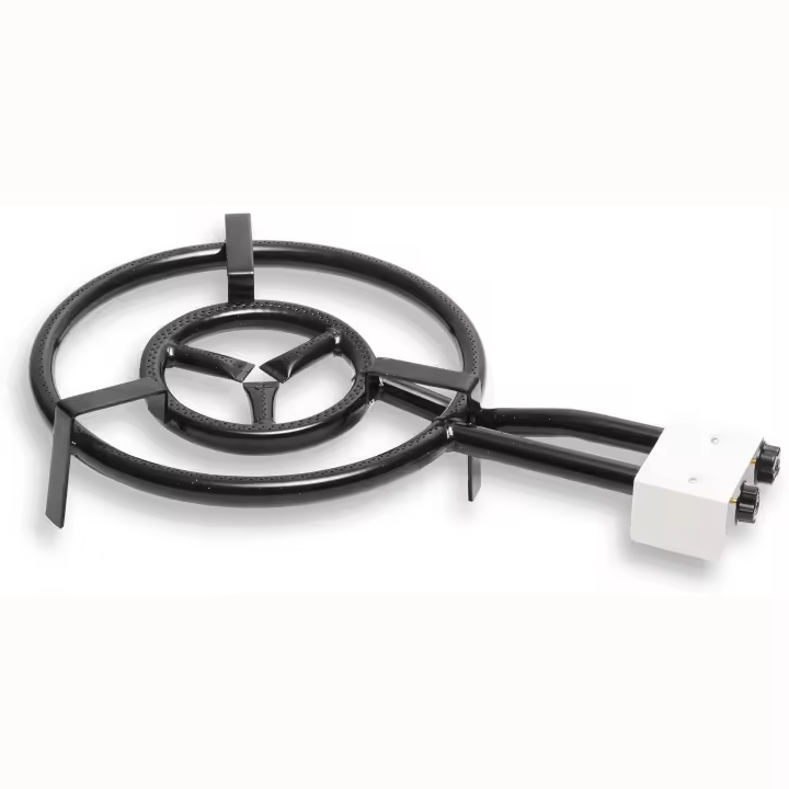 Briebe MOD500 Paellero Doble Aro 50cm, Quemador de Gas Butano, Camping Gas, Rosco para Paellas, Plancha, , Negro - 1
