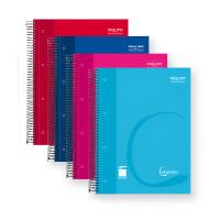 LILI HOME Pack de 2 Libretas de Tapa Dura o Tapa PP Cuadriculadas de 5 mm A4 21 x 29.7 cm 120 hojas por libreta 90 g/m² Clasificadas por 4 colores en el borde de cada hoja para una fácil identificación y organización. - details 0