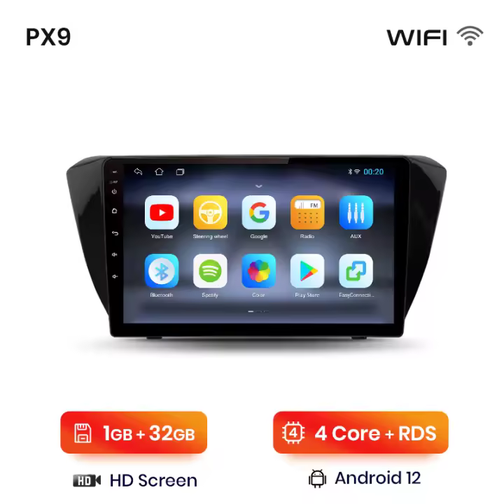 AWESAFE inalámbrico CarPlay Android Auto Radio para Skoda Superb 3 2015 2016 2017 2018  2019 coche reproductor multimedia GPS 2 din autoradio volante controles RDS Bluetooth - 1