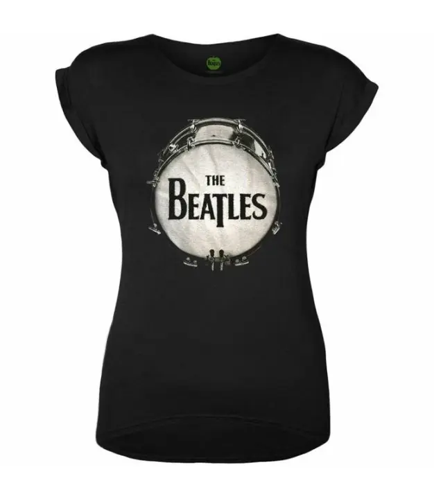 THE BEATLES Drum Camiseta Licencia Oficial Chica RockOff BTBLKTS01LB - 1