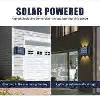 Lámpara De Pared Solar Para Jardín Y Valla Decorativa Luz Luminosa Hacia Arriba Y Abajo Impermeable Con 10/8/6/4 LEDs Iluminación Exterior - details 2