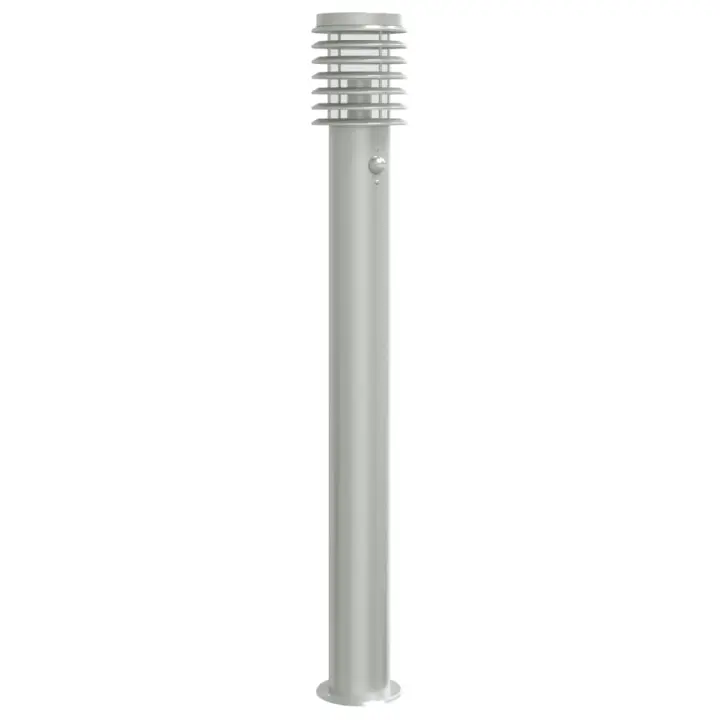 vidaXL Lámpara de suelo de exterior con sensor acero 110 cm Color Negro,  Plateado, y mas - 1