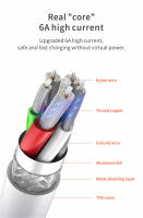 Cable USB Tipo-C 6A 66W Super Cargador Rápido Para Xiaomi 13 Redmi K50 K60 POCO Huawei Mate 50 P60 Honor 80 90 Realme GT Color Blanco - details 3