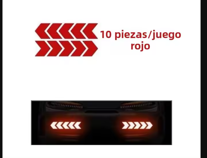 10Pcs Etiquetas Reflectoras Para Bicicleta Carrocería De Motocicleta Y Coche Decalcomanías De Seguridad Ciclismo Adhesivo Reflectante Accesorios De Bicicleta - 1
