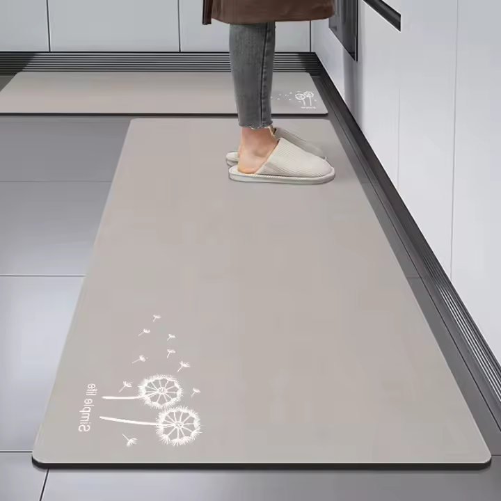 Carpetas De Diatomeas Modernas Y Simples Para Cocina Y Baño Antideslizantes Absorbentes Secado Rápido Lavables Repelentes De Polvo Alfombrilla De Piso Para Adultos - 1