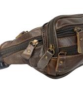 MEJORADA Riñoneras de cuero genuina para hombre con cremallera de 7 compartimientos.alta calidad y gran capacidad. - details 4