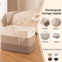 Cesta De Algodón Con Manija Para Almacenamiento Grande Rectangular Super Tela De Hamaca Para Sala De Estar Juguete - details 3