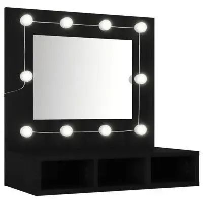Mueble con Espejo y Luces LED Blanco 60x31,5x62 cm - 1