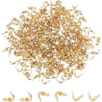 300 Pcs Tiras De Acero Inoxidable 304 Para Joyería Capas De Finalización Doradas Cubiertas De Nudo Clamshell Abiertas - details 0