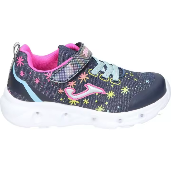 JOMA | Zapatillas Joma Space Jr para Niña – Deportiva en Color Azul Marino con Dibujos de Estrellas – Sneaker con Cordones y Velcro – Cómoda y Ligera – Modelo JSPACW2403V - 1