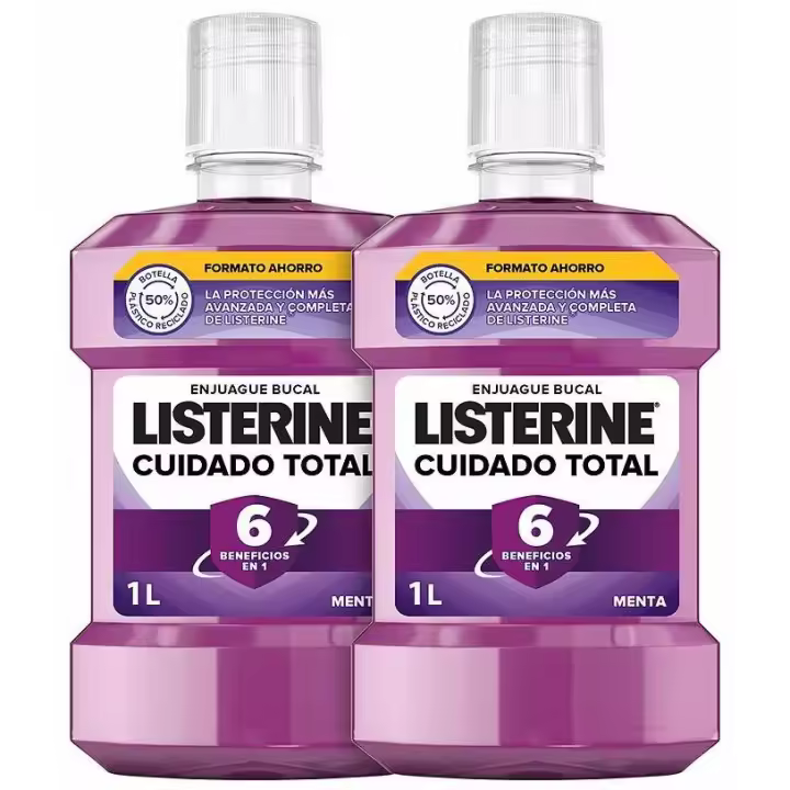 Listerine Cuidado Total Enjuague Bucal Menta 6En1 2X1L - 1