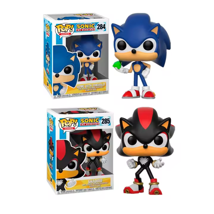 Funko Pack 2 PAck Sonic with emerald  classic y Shadow   Sega Funko Pop 284 285 - 1
