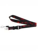 Lanyard De Teléfono Móvil Moda Negro Y Rojo Con Hebilla De Cielo Correa Para El Cuello Llavero Para Portar Tarjetas De Crédito Y Llaveros - details 2