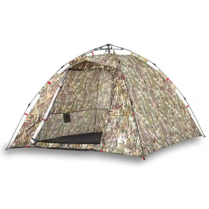 vidaXL Tienda de pesca 4 personas apertura rápida camuflaje - 1