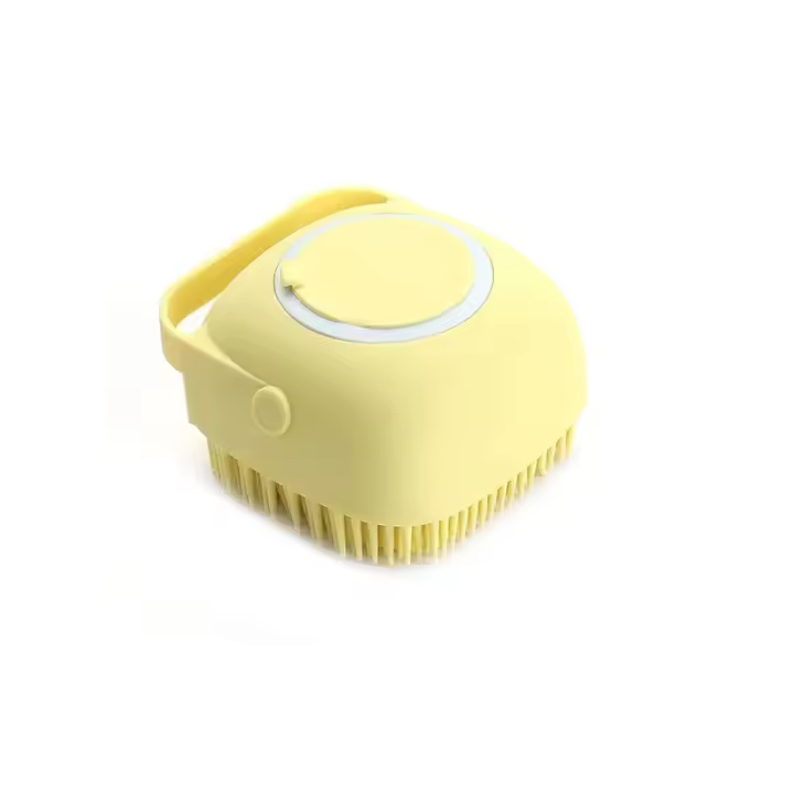 Cepillo De Baño Para Mascotas De Silicona Suave Masajeador Con Gel De Ducha Herramienta Limpia Para Perros Y Gatos Suministros De Peluquería - 1
